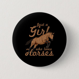 Badge Rond 5 Cm Cheval équitation Amoureux des animaux Equestre fi