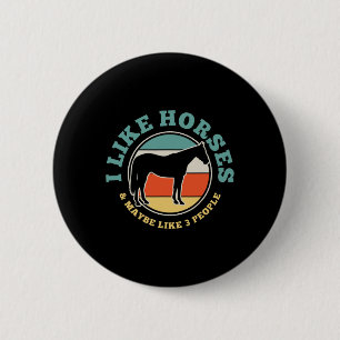 Badge Rond 5 Cm Cheval équitation équitation drôle Cadeau