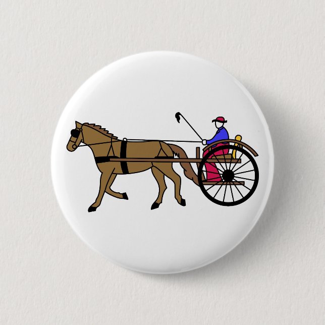 Badge Rond 5 Cm Cheval et boguet (Devant)