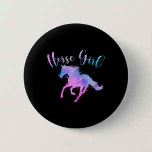 Badge Rond 5 Cm Cheval Girl Funny Horse Lover Equestre Rider Sayi