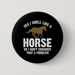 Badge Rond 5 Cm Cheval Lover Cadeau Amusant Horseback équitation P