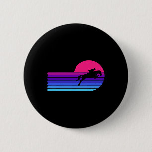 Badge Rond 5 Cm Cheval Lover Équitation équitation Équestre Rétro