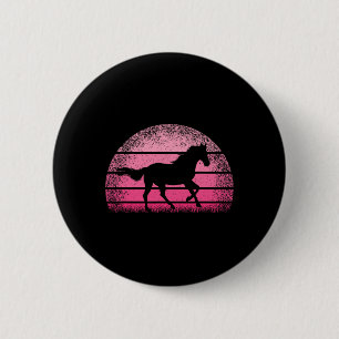 Badge Rond 5 Cm Cheval Lover Horseback équitation Cowgirl Rose Oue