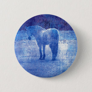 Badge Rond 5 Cm Cheval pourpre