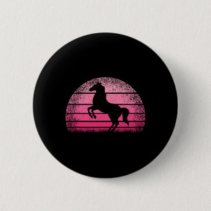 Badge Rond 5 Cm Cheval Rétro Équitation équitation Cheval Lover Co