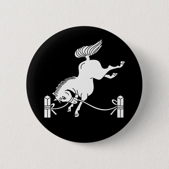 Badge Rond 5 Cm Cheval Soma attaché (Devant)
