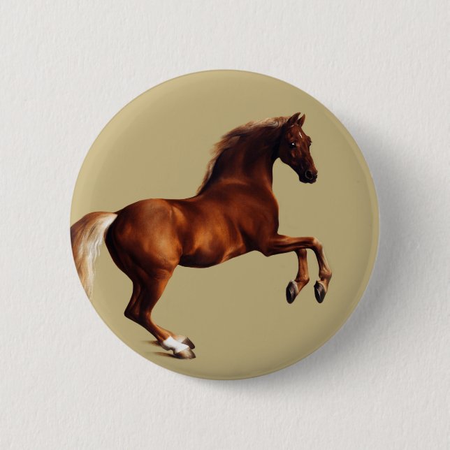 Badge Rond 5 Cm Cheval Whistlejacket par George Stubbs (Devant)