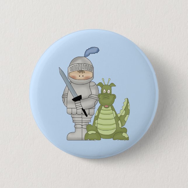 Badge Rond 5 Cm Chevalier dragon (Devant)
