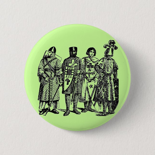 Badge Rond 5 Cm Chevalier médiéval (Devant)