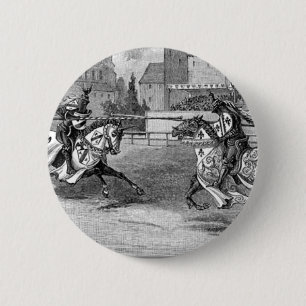 Badge Rond 5 Cm Chevalier médiéval Jousting