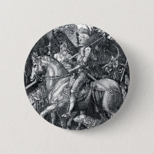 Badge Rond 5 Cm Chevalier, mort et le diable - Albrecht Dürer