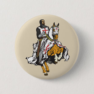 Badge Rond 5 Cm Chevalier templier