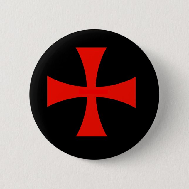 Badge Rond 5 Cm Chevaliers Templar (Devant)