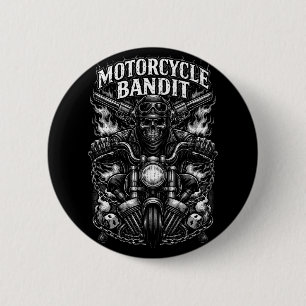 Badge Rond 5 Cm Chevauchée du bandit de fer
