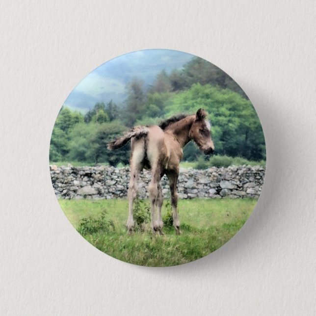 BADGE ROND 5 CM CHEVAUX (Devant)
