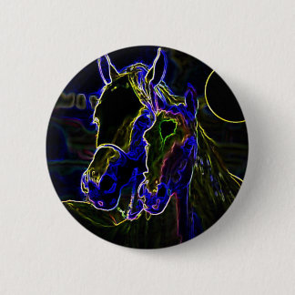 Badge Rond 5 Cm Chevaux Blacklight