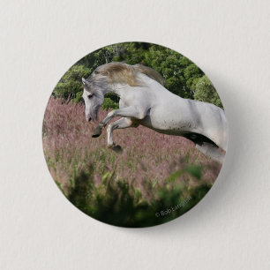 Badge Rond 5 Cm Chevaux de Imaginaire : Spring Gallop
