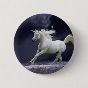 Badge Rond 5 Cm Chevaux d'imaginaire : Licorne