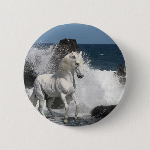 Badge Rond 5 Cm Chevaux d'imaginaire : Mers du sud