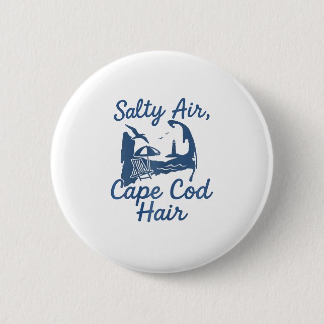 Badge Rond 5 Cm Cheveux de Cape Cod  (Devant)