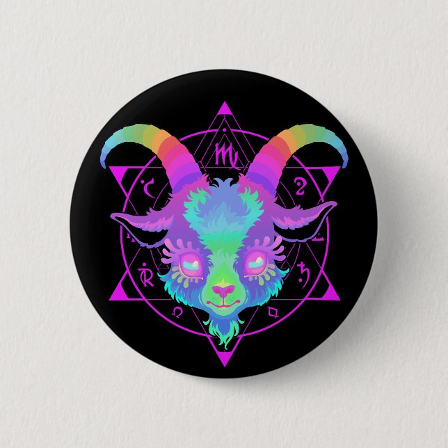 Badge Rond 5 Cm Chèvre (Devant)