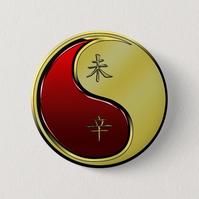 Badge Rond 5 Cm Chèvre de Métal (Devant)