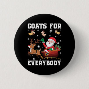 Badge Rond 5 Cm Chèvre de Noël Chèvre drôle pour tout le monde