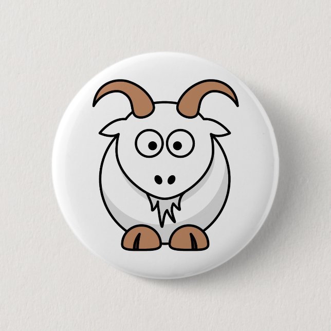 Badge Rond 5 Cm Chèvre de Saanen (Devant)