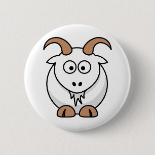 Badge Rond 5 Cm Chèvre de Saanen