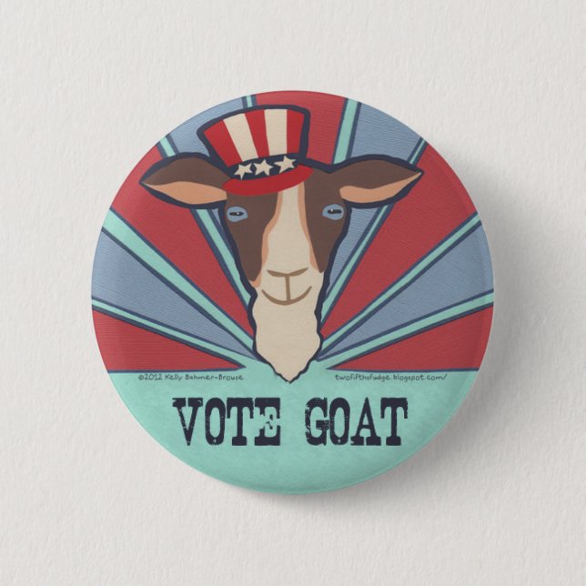 Badge Rond 5 Cm Chèvre de vote ! Bouton de campagne (Devant)
