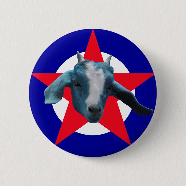 Badge Rond 5 Cm Chèvre militante (Devant)