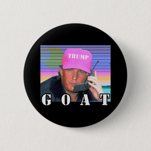Badge Rond 5 Cm Chèvre Républicain Conservateur Trump 2024 drôle