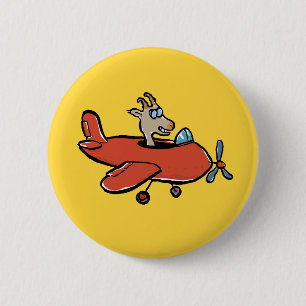 Badge Rond 5 Cm chèvre volante