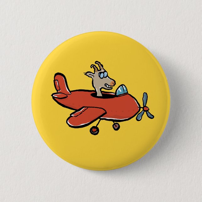 Badge Rond 5 Cm chèvre volante (Devant)
