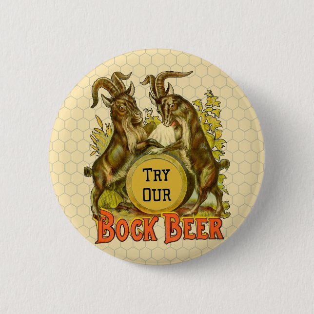 Badge Rond 5 Cm Chèvres Bock Bière Publicité (Devant)