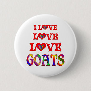 Badge Rond 5 Cm Chèvres d'amour d'amour