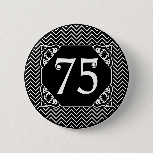 Badge Rond 5 Cm Chevron 75e anniversaire (Devant)
