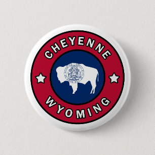 Badge Rond 5 Cm Cheyenne Wyoming