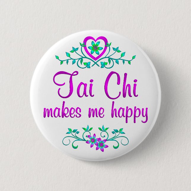 Badge Rond 5 Cm Chi de Tai heureux (Devant)