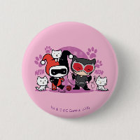Chibi Harley Quinn Et Chibi Catwoman Avec Des Chat