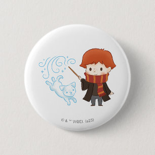 Badge Rond 5 Cm Chibi Ron Weasley Patronus