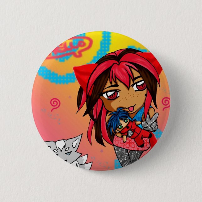 Badge Rond 5 Cm chibicandy (Devant)