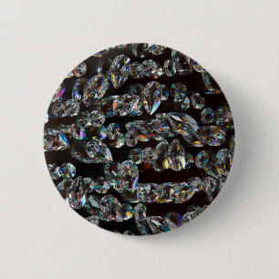 Badge Rond 5 Cm Chic Black Diamond Chrystal Cadeaux Motifs Abstrai