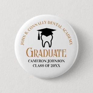 Badge Rond 5 Cm Chic Dental School sur mesure Dentist Graduation
