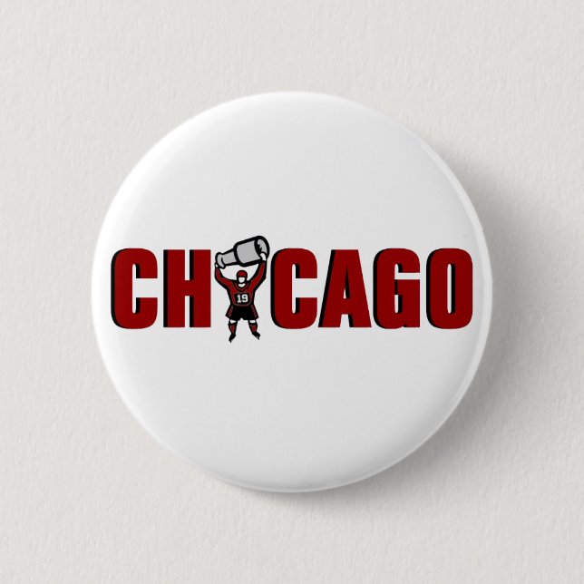 Badge Rond 5 Cm Chicago Blackhawks : Champions de la Coupe Stanley (Devant)