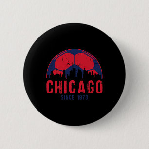Badge Rond 5 Cm Chicago Skyline Soccer Fc Futbol Illinois