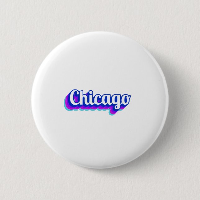 Badge Rond 5 Cm Chicago vintage (Devant)
