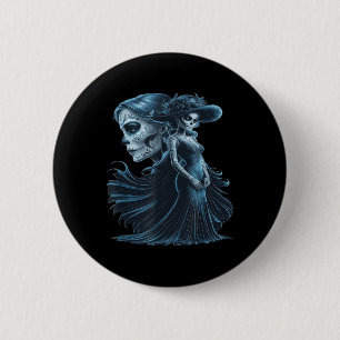 Badge Rond 5 Cm Chicano Chicana La Raza Barrio Tatouage Art Décès 