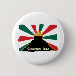 Badge Rond 5 Cm Chichen Itza