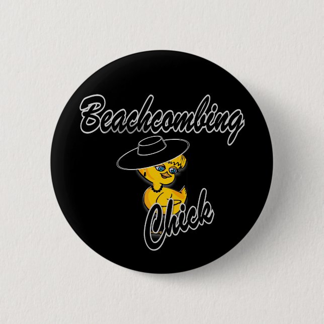 Badge Rond 5 Cm Chick Beachcombing #4 (Devant)